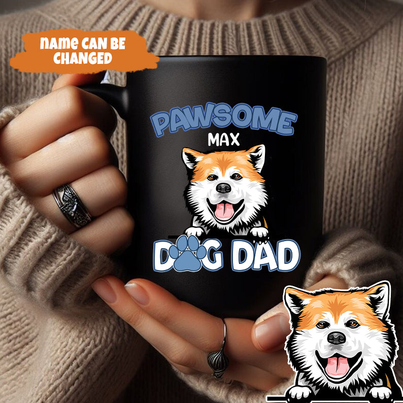 Petthouse | Custom Dog Pawsome Dog Dad Shirt, Gift For Dog Lovers, Father's Day, Gift For Dad