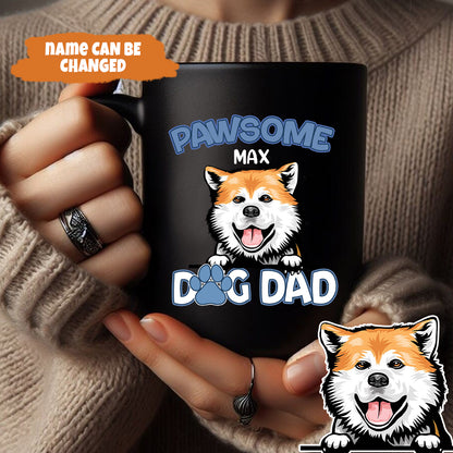 Petthouse | Custom Dog Pawsome Dog Dad Shirt, Gift For Dog Lovers, Father's Day, Gift For Dad