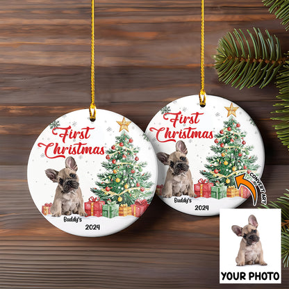 Petthouse | Personalised Dogs First Christmas Ornament, Puppy's 1st Xmas Tree Decoration, Memorial Gift