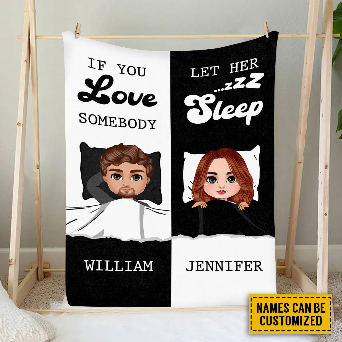 Petthouse | Personalized Happy Valentine Day Cozy Blanket, If You Love Somebody Fleece Blanket, Just Married Gifts