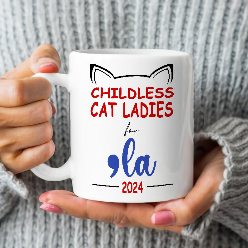 Petthouse | Cat Ladies For Comma La 2024 Shirt, Childless Cat Ladies Shirt, Cat Mom, 2024 Blue Madame