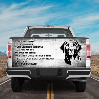 Petthouse | Golden Labrador Tailgate Mural Dog Dad Graphic Wraps I Am Your Friend Your Partner Tailgate Wrap