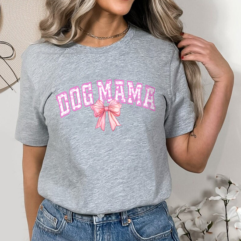 Petthouse | Coquette Dog Mom Shirt, Dog Mom Coquette Pink Bow Shirt, Dog Mom Gift For Dog Lovers