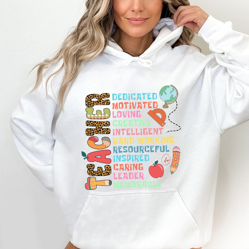 Petthouse | Teacher Dedicated Motivated Loving T Shirt, Back To School T Shirt, Teacher Doodles