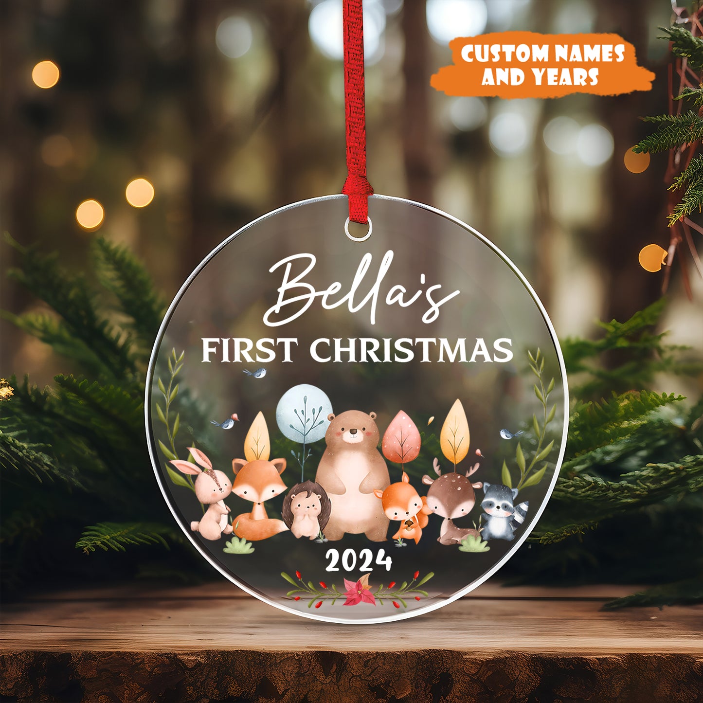 Petthouse | Personalized Baby's First Christmas Ornament 2024, Christmas Ornament, Baby Ornament Xmas