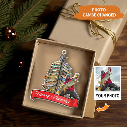 Petthouse | Personalized Fishing Christmas Ornament, Merry Fishmas, Proud Fisherman, Fish Species