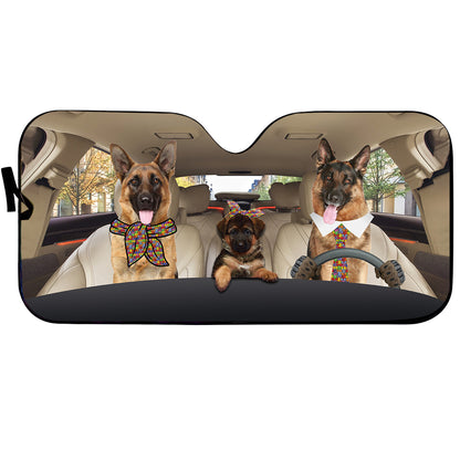 Petthouse | Autism Awareness Windshield Sun Shade German Shepherd Sun Shade Car Windshield Car Decor