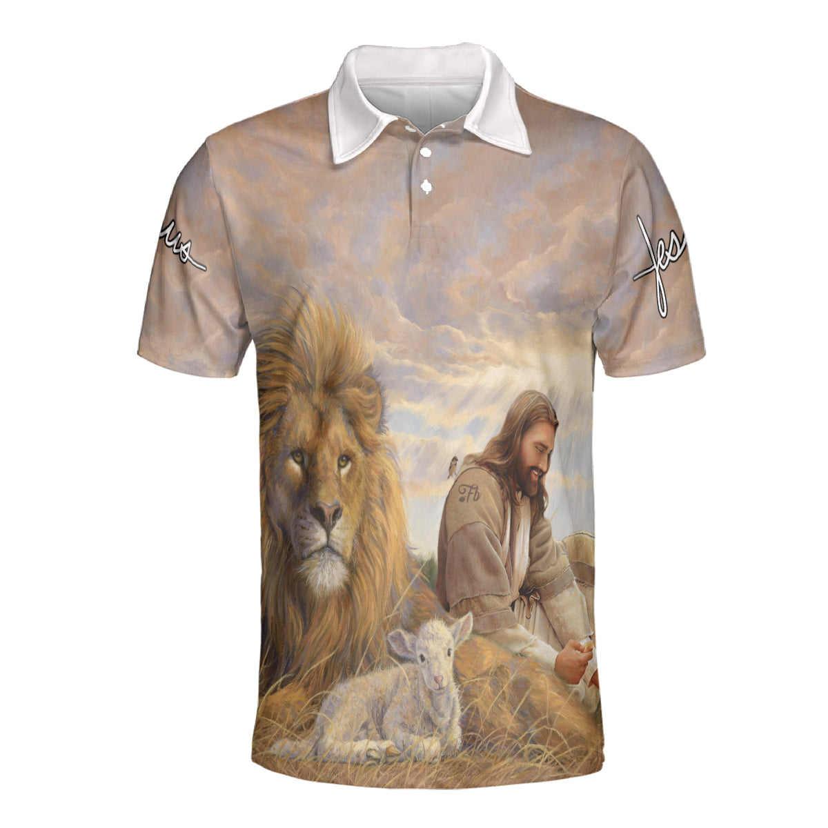 Petthouse | Jesus Christ Lion Of Judah Lamb Of God Polo Shirt God Christian Sports Shirt Gift For Family Member