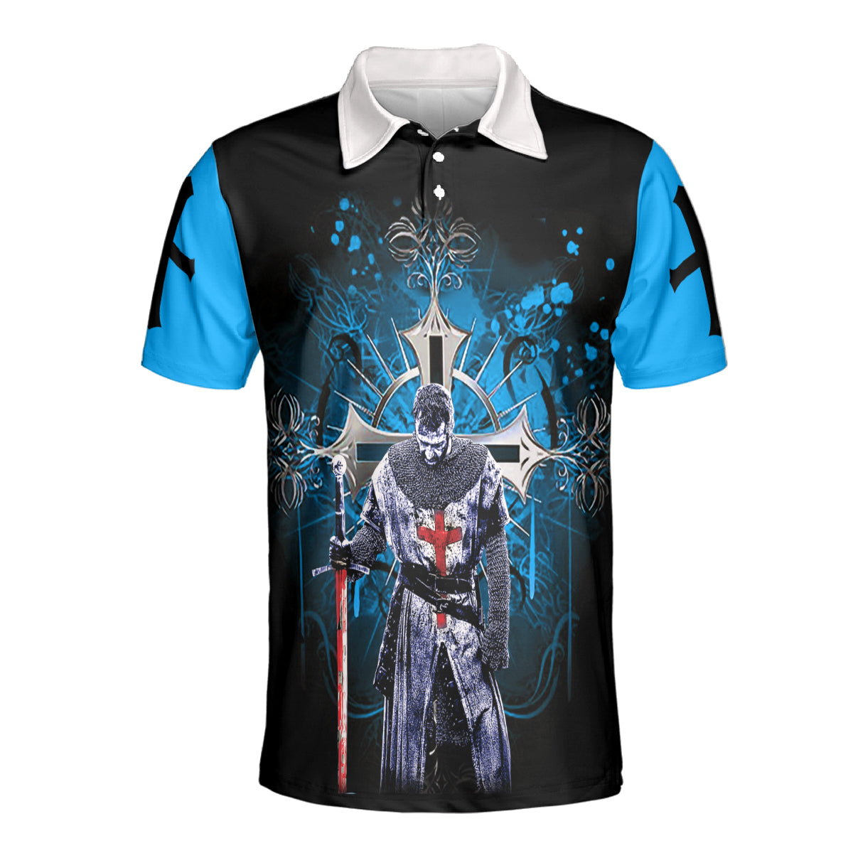 Petthouse | Jesus Christ Knight Templar Polo Shirt He Died For Me So I Live For Him Sport Shirt Religious Gift