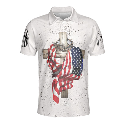 Petthouse | Christian Cross Us Flag Polo Shirt Jesus America Sport Shirts 4th Of July Gift Patriot Gift