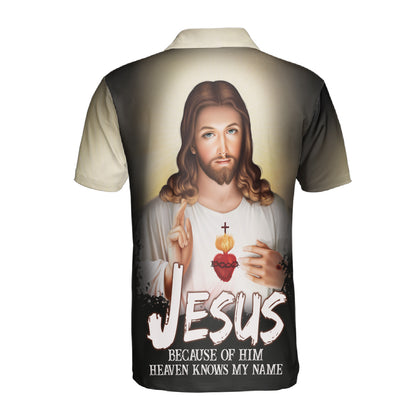 Petthouse | Jesus Christ Polo Shirt Christian Religion Heaven Sport Shirt Religious Gift Birthday Gift Idea