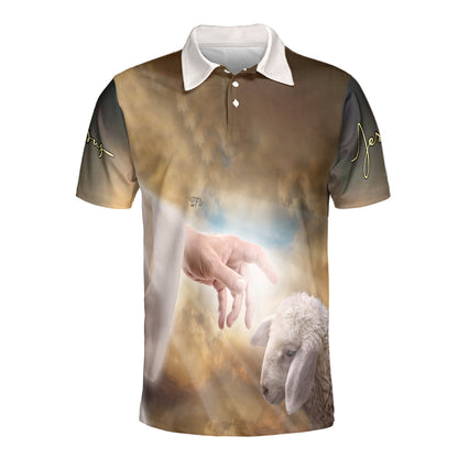 Petthouse | Jesus Christian Lamb Of God Polo Shirt God Christian Heaven Religion Sport Shirt Religious Gift