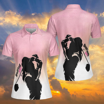 Petthouse | Golfing Girl Polo Shirt, Golfer Player Mom Women Polo Shirt, Golfaholic Gift Christmas Day