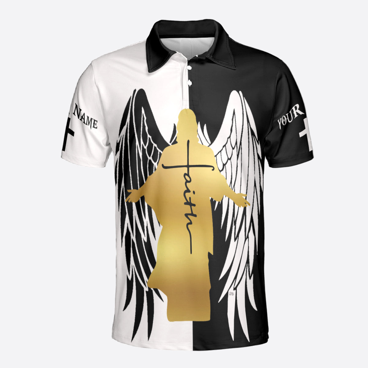 Petthouse | Customized Polo Shirt The Light Of God Polo Shirt Jesus Faith Polo Shirt Jesus Wings Polo Gift