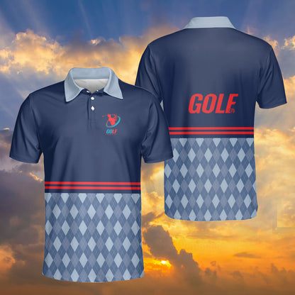 Petthouse | Golf Polo Shirt, Golf Logo Polo Shirt, Golf Raglan Pattern Polo, Golf Player Gift Idea