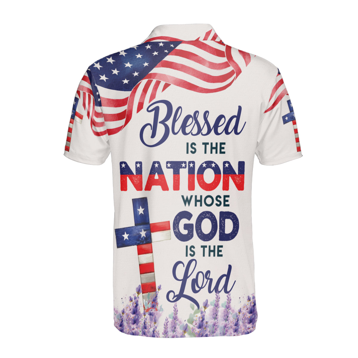 Petthouse | God Christian American Flag Polo Shirt Happy Independence Day 4th Of July Sport Shirt Patriot Gift