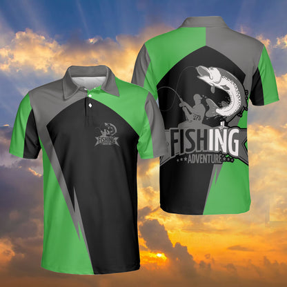 Petthouse | Fishing Dad Lovers Polo Shirt, Fishing Adventure Dad Grandpa Gift Polo, Fisher Fans Gift