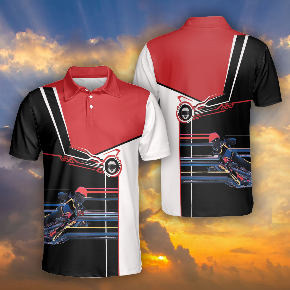 Petthouse | Motorcycle Racing Polo Shirt Colorful Biker Unisex Polo Shirt Racing Lover Gift