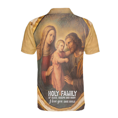 Petthouse | Holy Family Jesus Joseph Mary Polo Shirt Jesus God Christian Sport Shirt Gift For Family