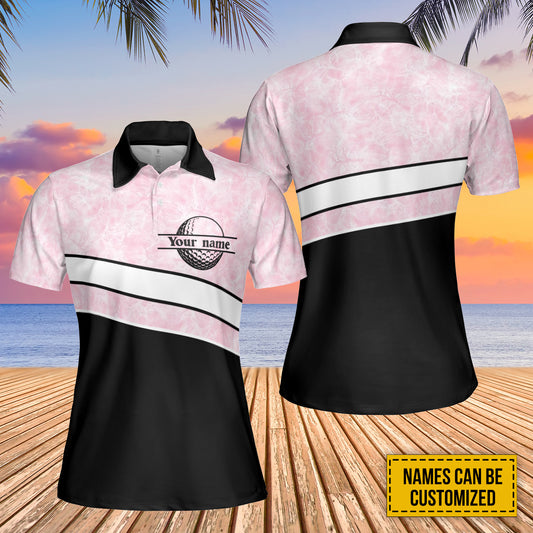 Petthouse | Customized Xmas Golf Shirt Golf Pasion Pink Polo Shirt Golf Ball Women Polo Golfers Gift