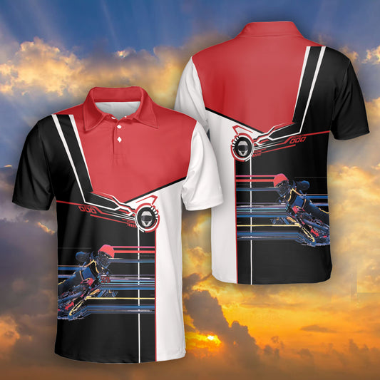 Petthouse | Motorcycle Polo Shirt Motor Racing Mens Polo Shirt Eat Sleep And Speed