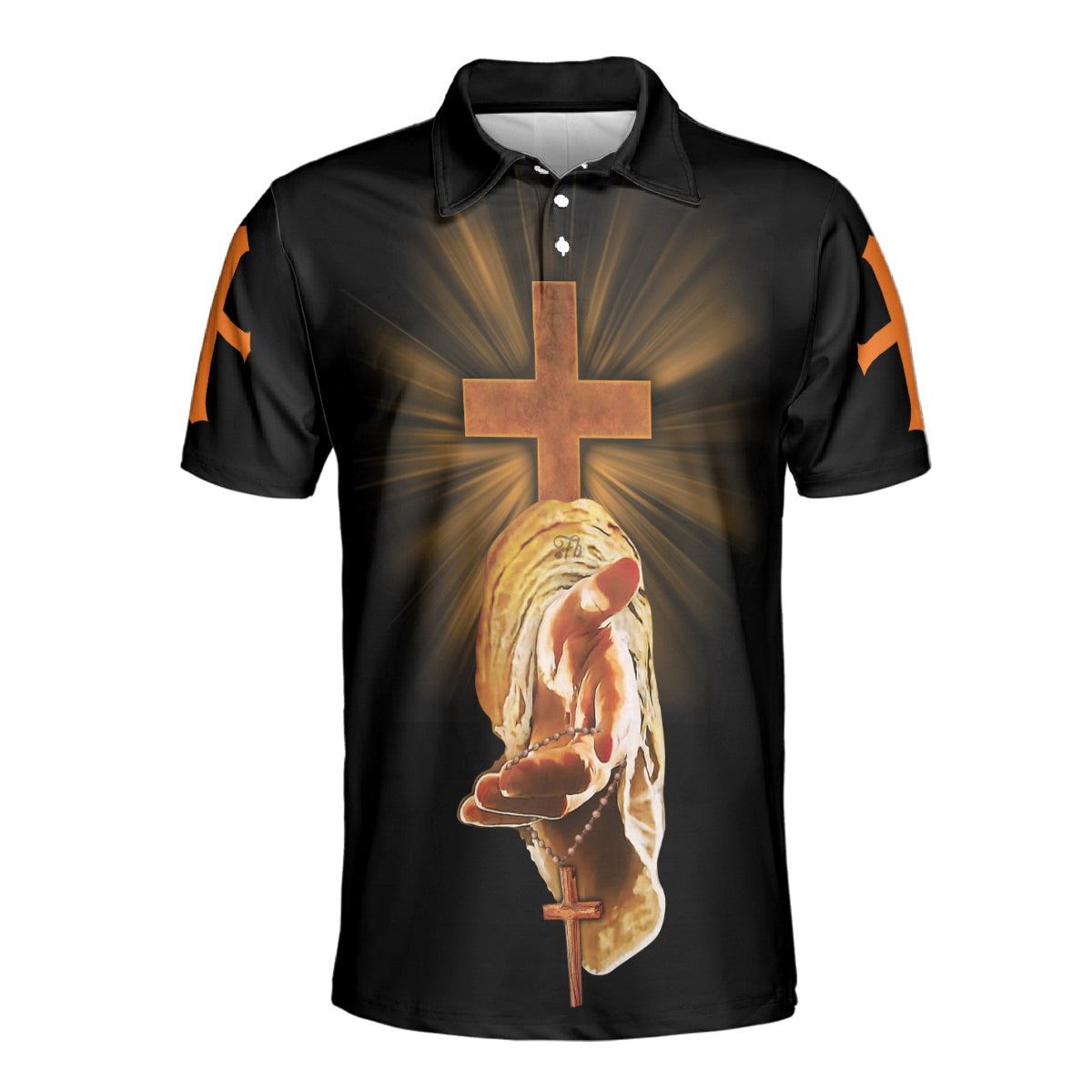 Petthouse | Jesus Christian Cross Polo Shirt Jesus Heaven Religion Faith Believe Sport Shirt Religious Gift