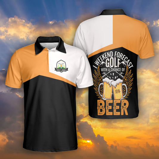 Petthouse | Golf And Beer Polo Shirt Golf With A Chance Of Beer Polo Shirt Golf Player Beer Lover