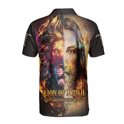 Petthouse | Jesus Christian Lion Of Judah Polo Shirt God Christ Sport Shirt Bible Verse Religious Gift