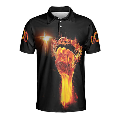 Petthouse | Jesus Christian King Polo Shirt God Is All Powerful Sport Shirt God Lovers Gift Religious Gift