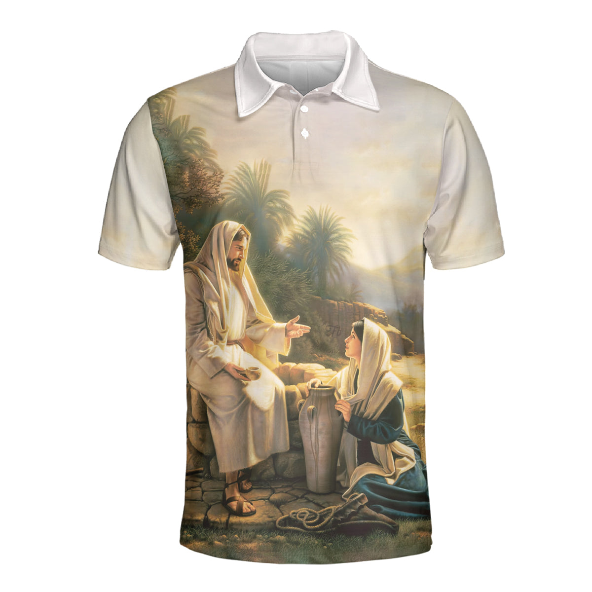 Petthouse | Jesus Blessings Art Tee Jesus Catholic Mens Polo Shirts Short Sleeve Jesus Lover Pastor Gift