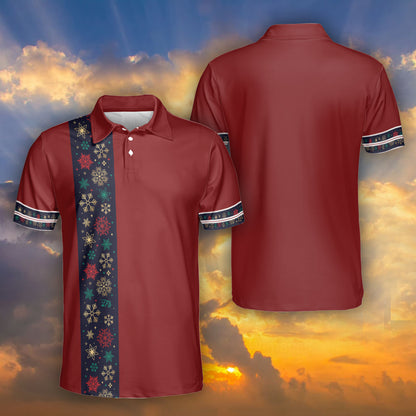 Petthouse | Christmas Polo Shirt Snowfalke Polo Shirt Merry Christmas Golf Shirt Xmas Gift