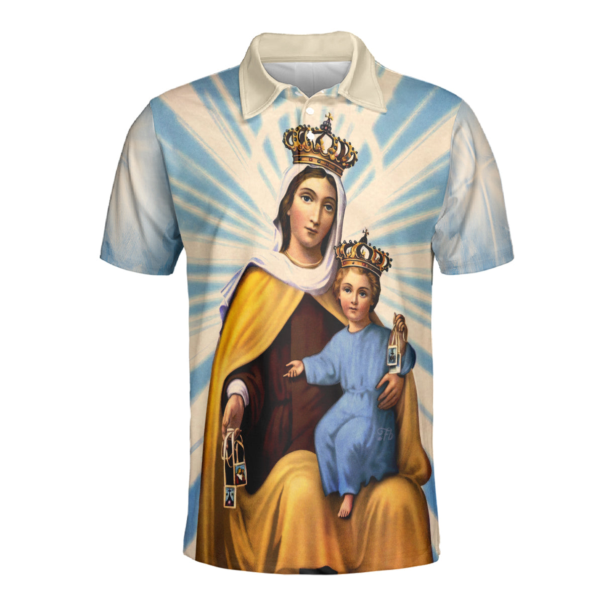 Petthouse | Our Lady Of Mount Polo Shirt Maria Mother Sport Shirt Religious Gift Mother's Day Gift Idea