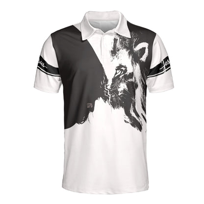 Petthouse | Jesus Christian Lion Polo Shirt God Is Bigger Than Your Past Sport Shirt Religious Gift