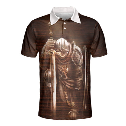 Petthouse | Son Of God Warrior Jesus Christian Religious Golf Polo Shirt Baptism Gift