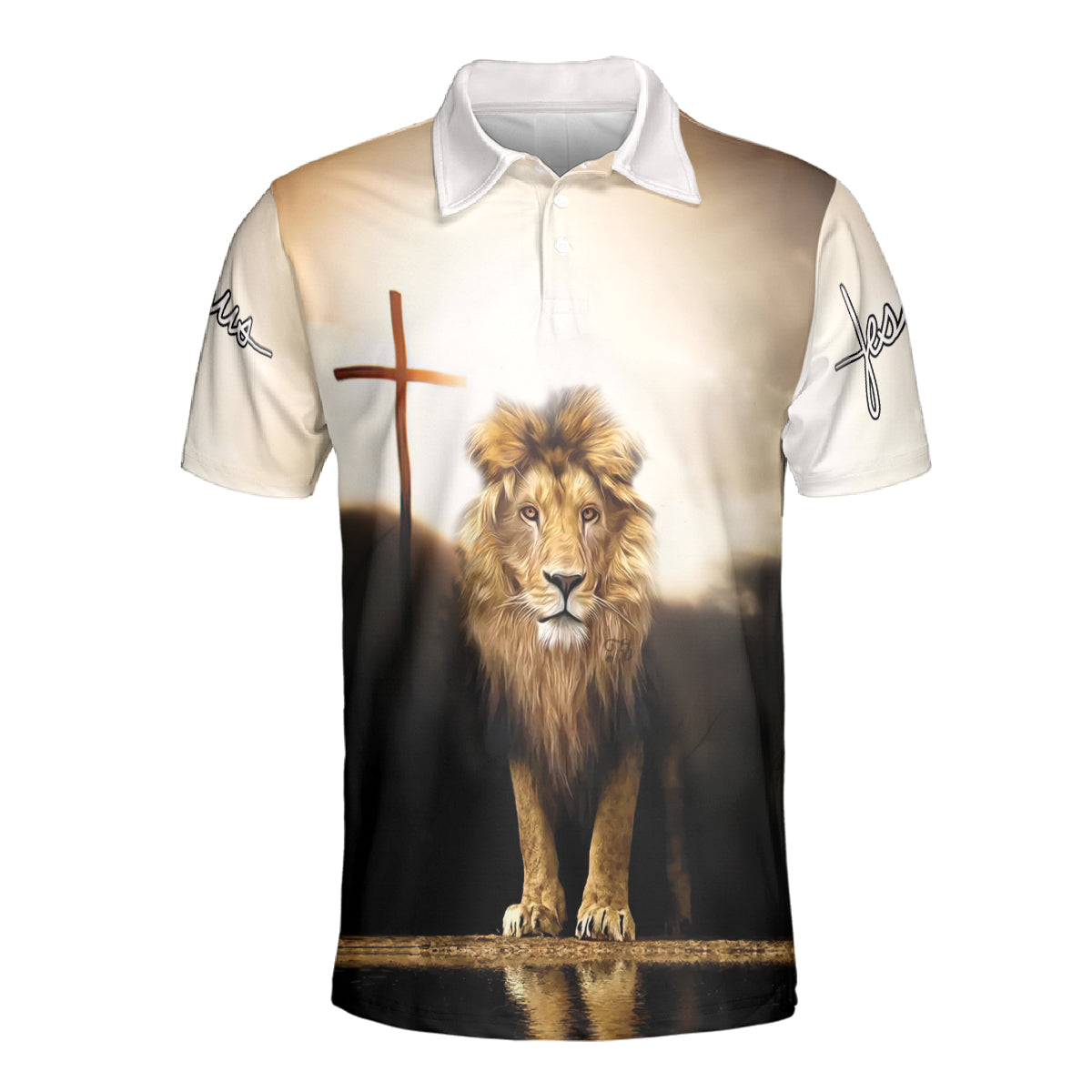 Petthouse | Jesus Christian Lion Polo Shirt In Christ Blessed By God Holy Spirit Sport Shirts Religious Gift