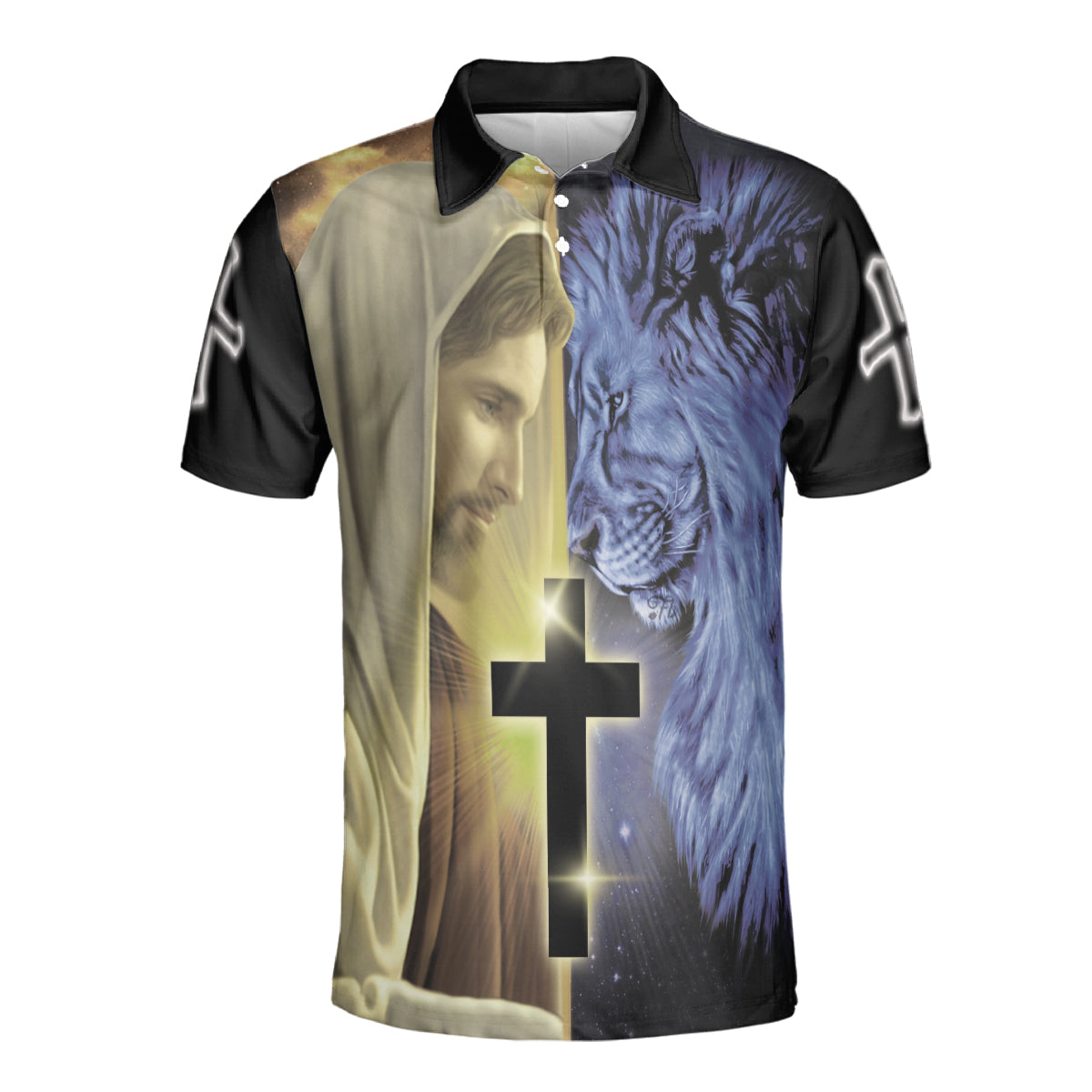 Petthouse | Jesus Lion Polo Shirt Jesus Is My God My King Sport Shirt Lion Of Judah God Lovers Gift