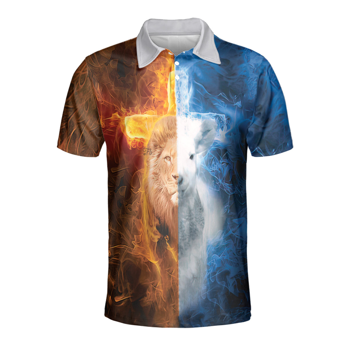 Petthouse | Lion Of Judah Lamb Of God Christian Cross Polo Shirt Jesus God Christ Sport Shirts Religious Gift