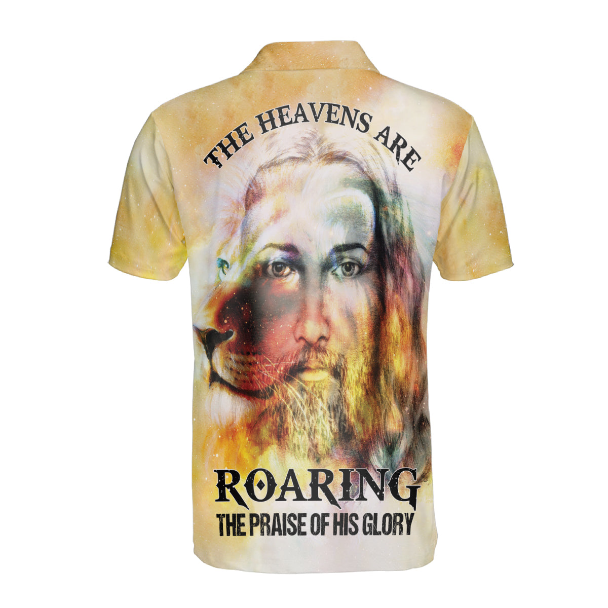 Petthouse | Jesus Christian Lion Of Judah Polo Shirt The Heavens Are Roaring Sport Shirt God Lovers Gift