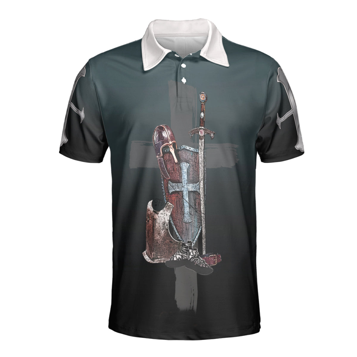 Petthouse | Christian Knight Templar Warrior Polo Shirt Armor Of God Sport Shirt Religious Gift Idea