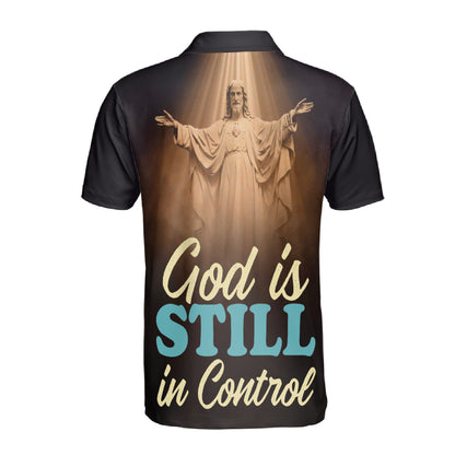 Petthouse | Jesus Christian Polo Shirt God Is Still In Control Sport Shirt Bible Verse Religious Gift Idea