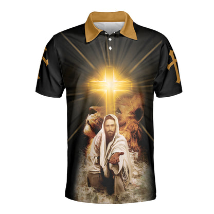 Petthouse | Jesus Christian Lion Polo Shirt Judged By God Sport Shirt God Christ Lovers Gift Religious Gift