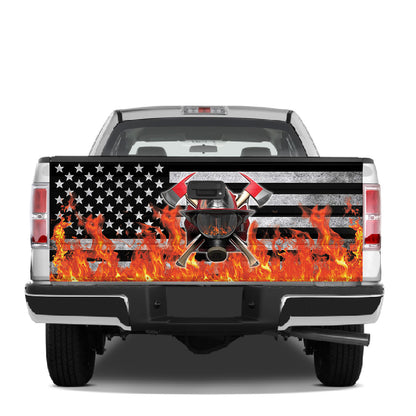 Petthouse | Firefighter Tailgate Wrap, Firefighter Logo Tailgate Wrap, Thin The Blue, Police Gift