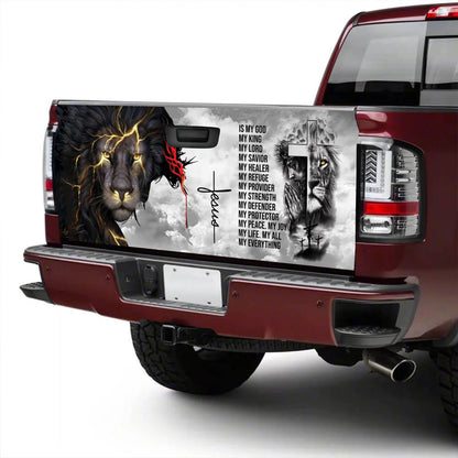 Petthouse | Jesus And Lion Tailgate Wrap Jesus Lion Of Judah Christian Gift