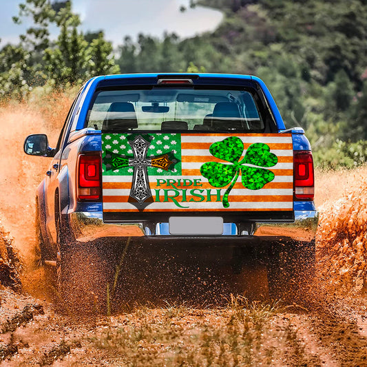 Petthouse | Irish Pride Tailgate Wrap Irish Flag Shamrock Luckky Car Decor Patrick Day