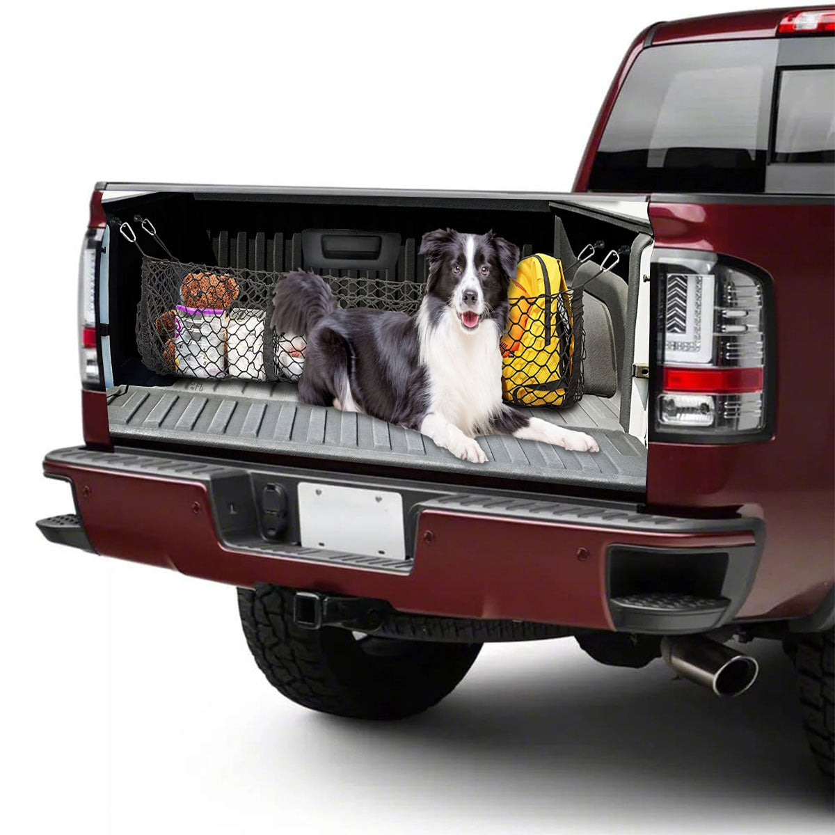 Petthouse | Border Collie In Truck Vinyl Graphics Wrap Dog Tailgate Decals Tailgate Wrap For Trucks Car Decor