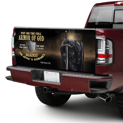 Petthouse | Christ Warrior Tailgate Wrap Armor Of God Christian Tailgate Wrap Christian Car Decoration