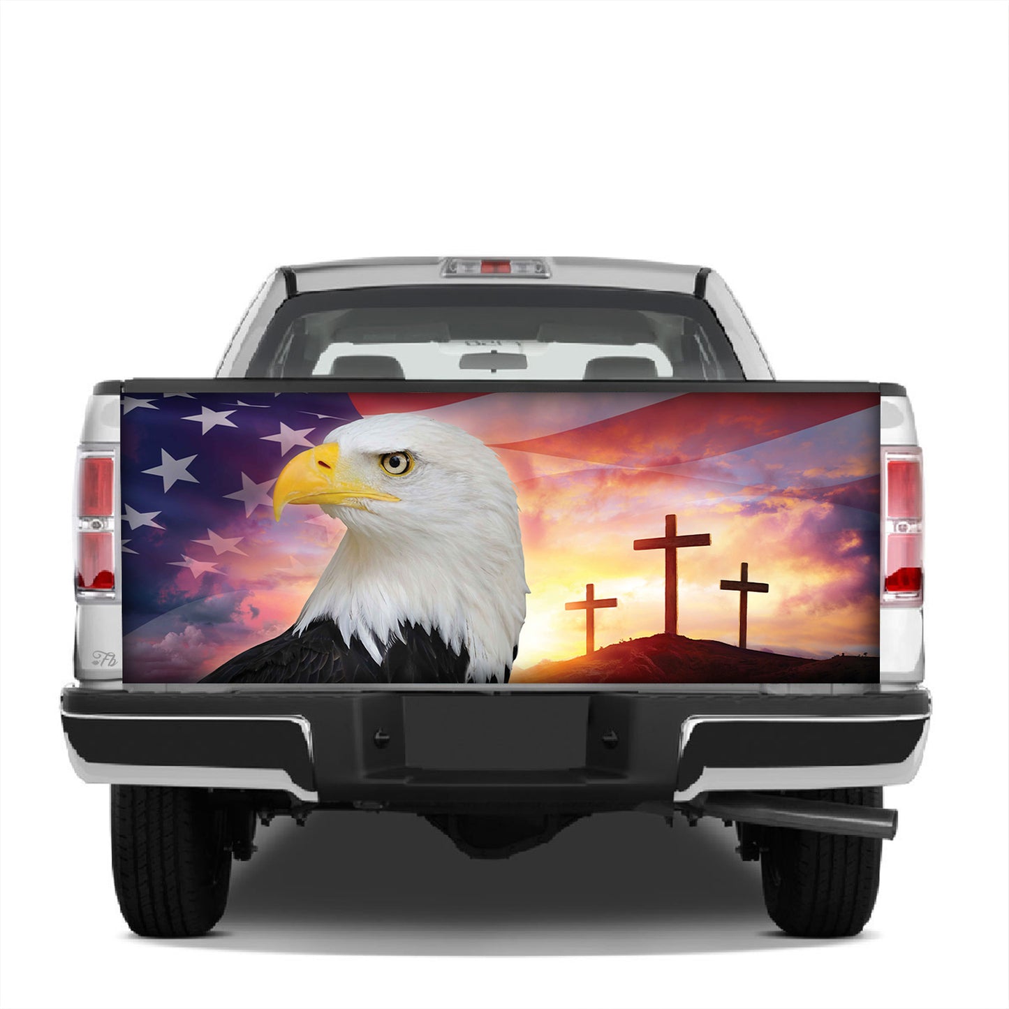 Petthouse | Eagle Birds American Christian Printed Tailgate Wrap, Patriotic Day Gift