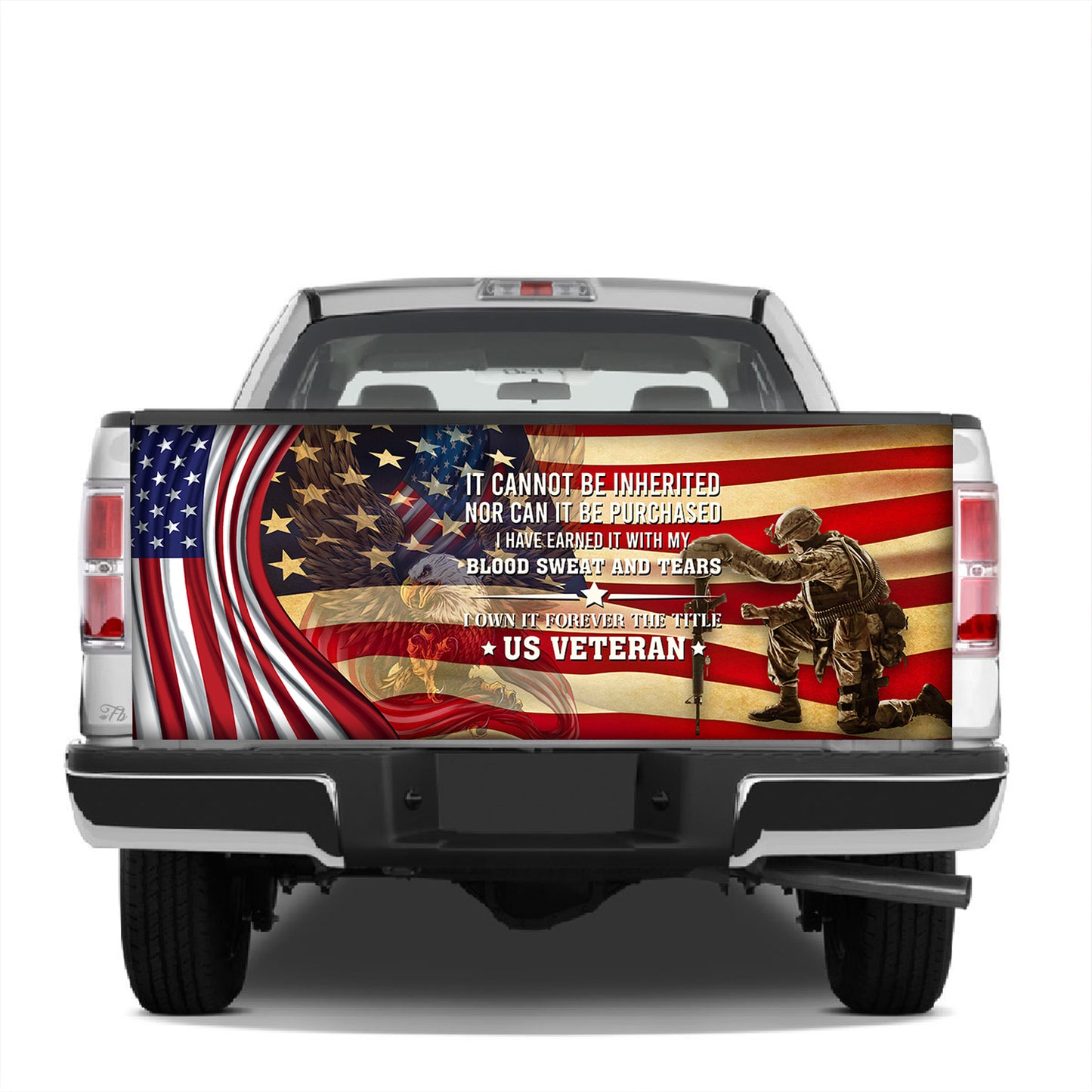 Petthouse | American Veteran Tailgate Wrap Decal Eagle American Tailgate Decal Us Veteran It Cannot Be Inherited