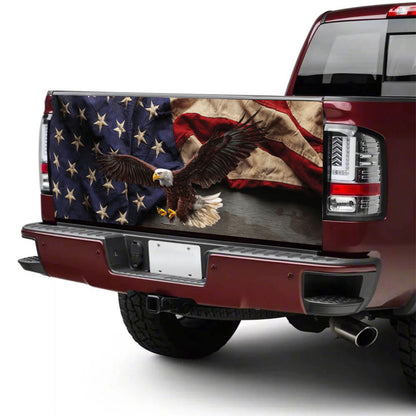 Petthouse | Eagle American Tailgate Wrap American Old Flag Tailgate Wrap Patriot Tailgate Wrap Car Decoration