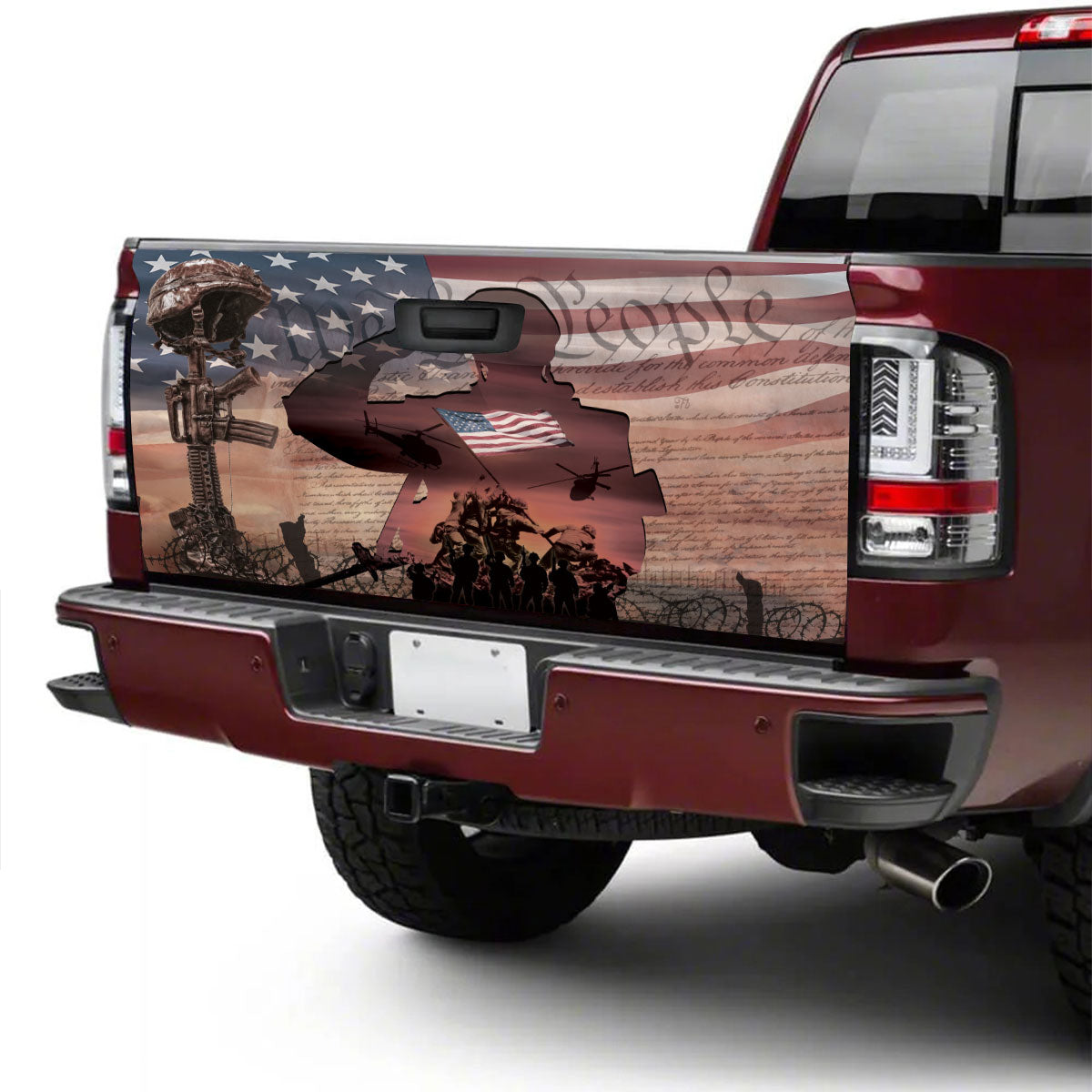 Petthouse | American Veteran Memorial Day Tailgate Wrap Decal Sticker Soldier Military Vinyl Graphic